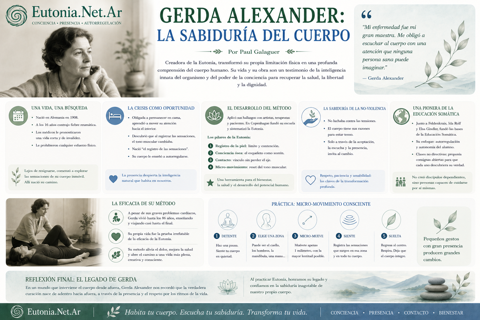 Gerda Alexander: La Sabidur&iacute;a del Cuerpo | Euton&iacute;a